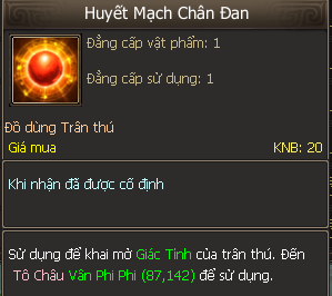 Nguyên liệu khai mở Giác Tính Trân Thú