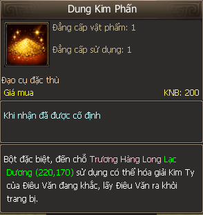 Nguyên liệu Dung Kim Phấn