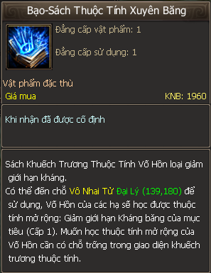 Sách Thuộc Tính Giảm Kháng Giới Hạn