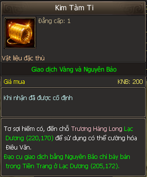 Nguyên liệu Kim Tàm Ti