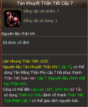 Tàn Khuyết Thần Tiết cấp 7